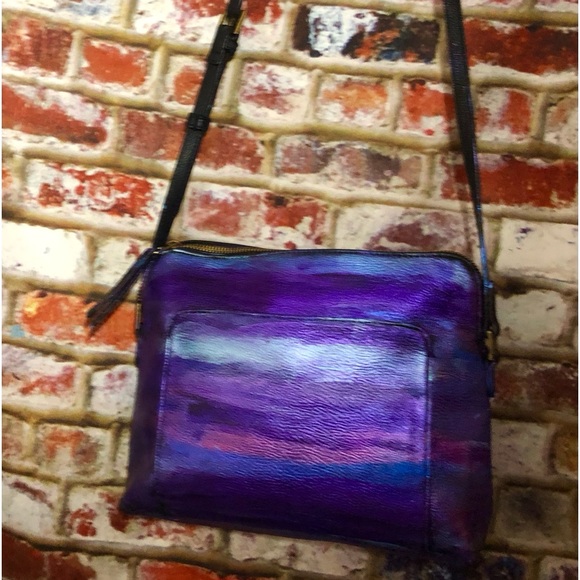 Universal Thread Metallic Rainbow Multi Colored Leather Crossbody Bag - Picture 3 of 8